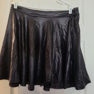 Fake leather skater skirt